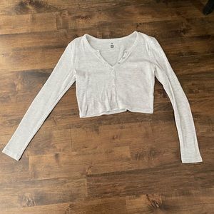 Super soft waffle knit cropped top